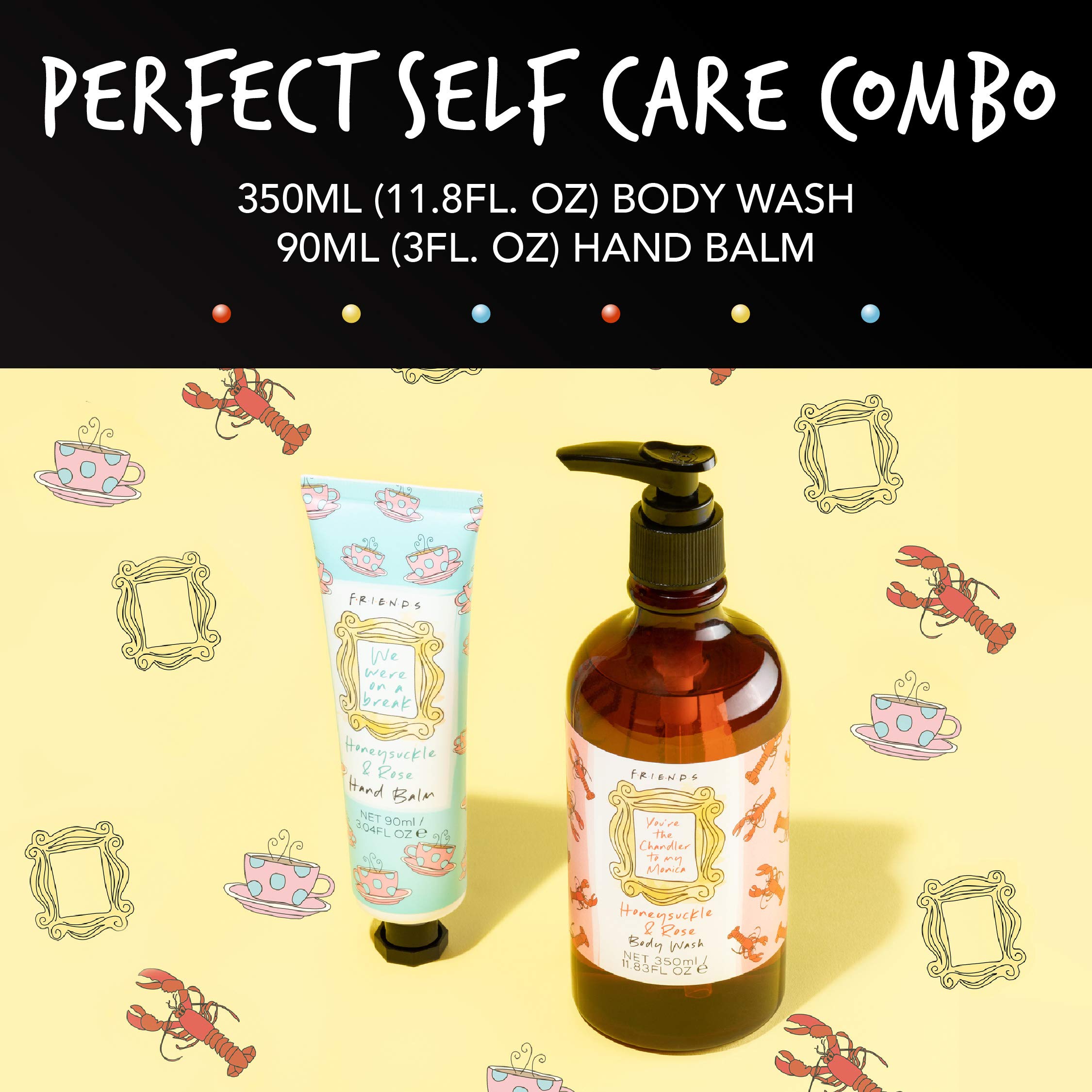 Paladone Friends Tips to Toes Pflegeset Honeysuckle Rose 350+90ml
