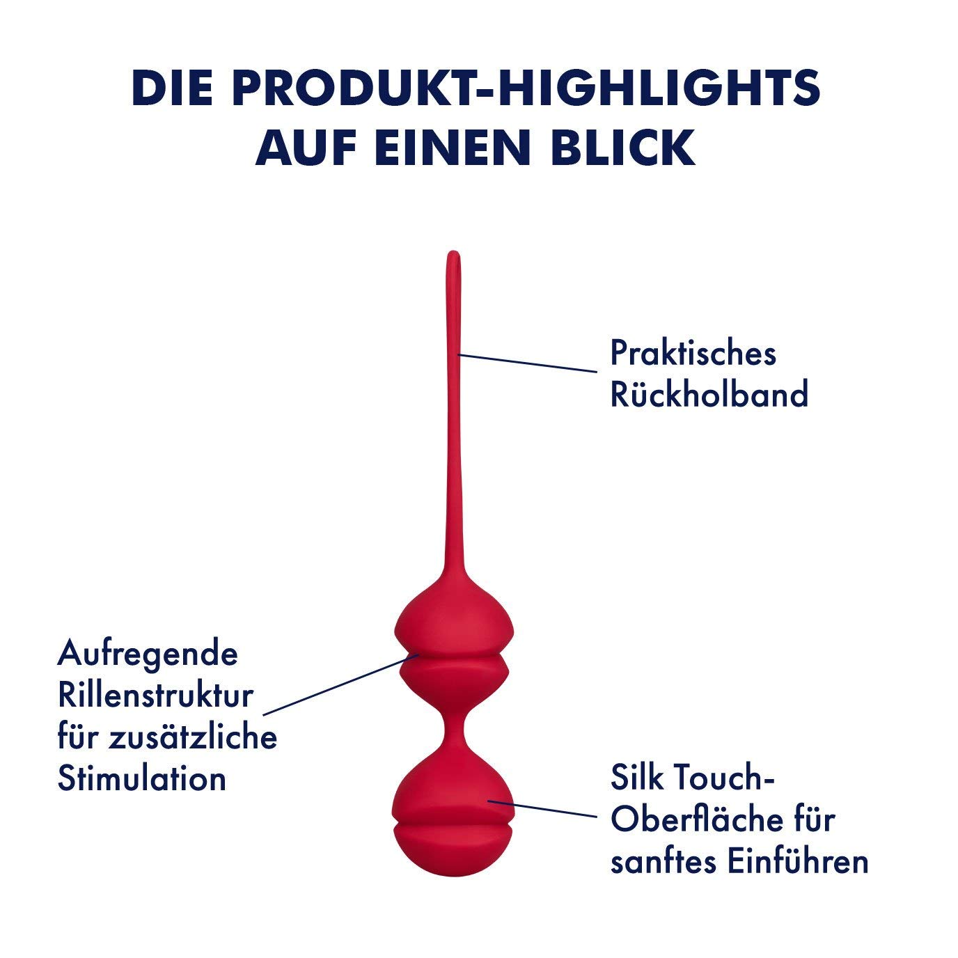 EIS Sextoys Zubehör Silikon-Liebeskugeln 3,4 cm 126 g