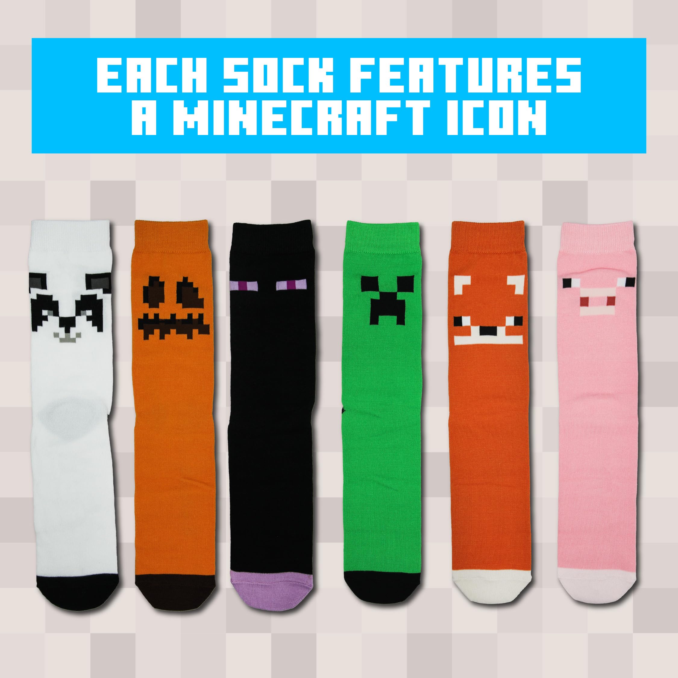 Paladone Homeware Minecraft Odd Socks 6er Set EU 36-41