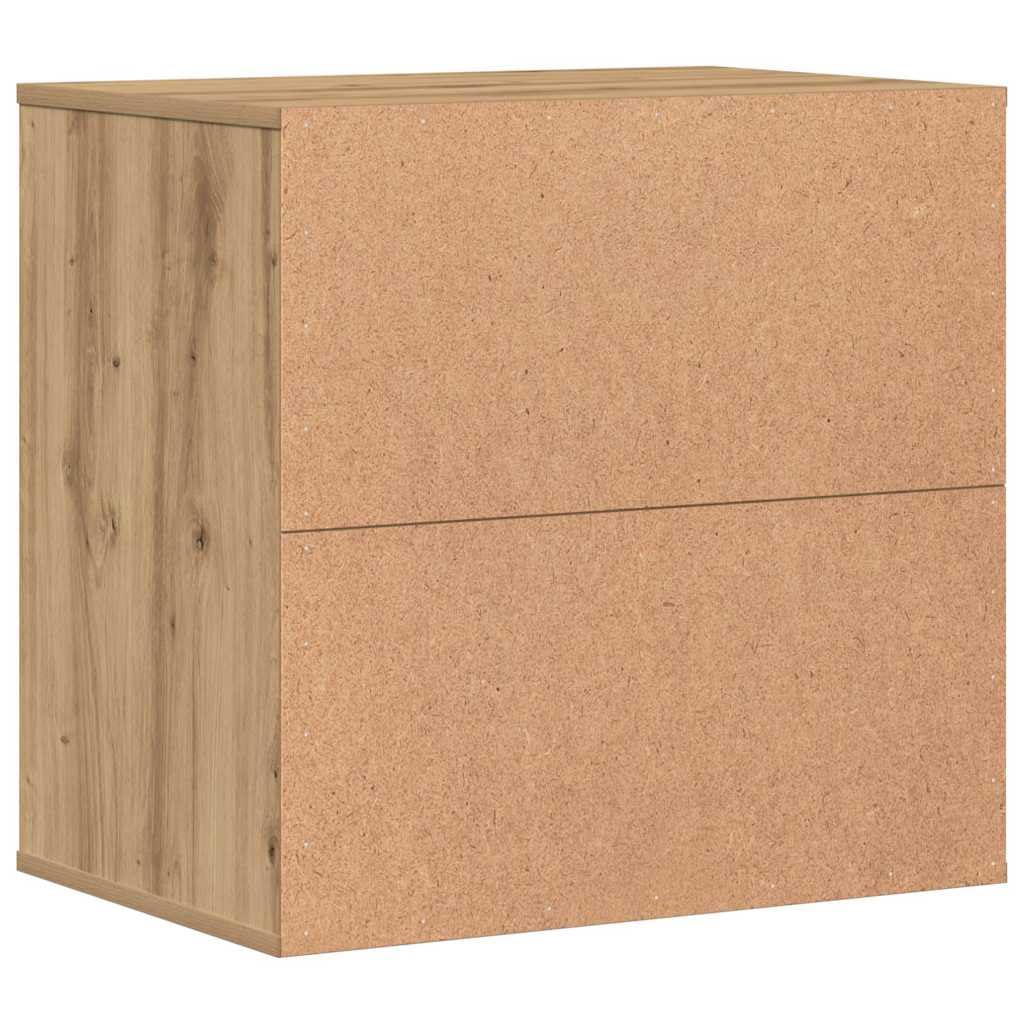 vidaXL Möbel Kommode 60x41x58 cm Artisan-Eiche Holz 3 Schubladen