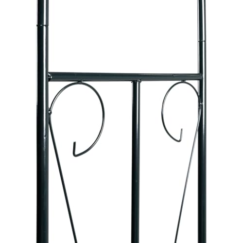 vidaXL Rosenbogen Gartenbogen Eisen dunkelgrün 142x37x275 cm
