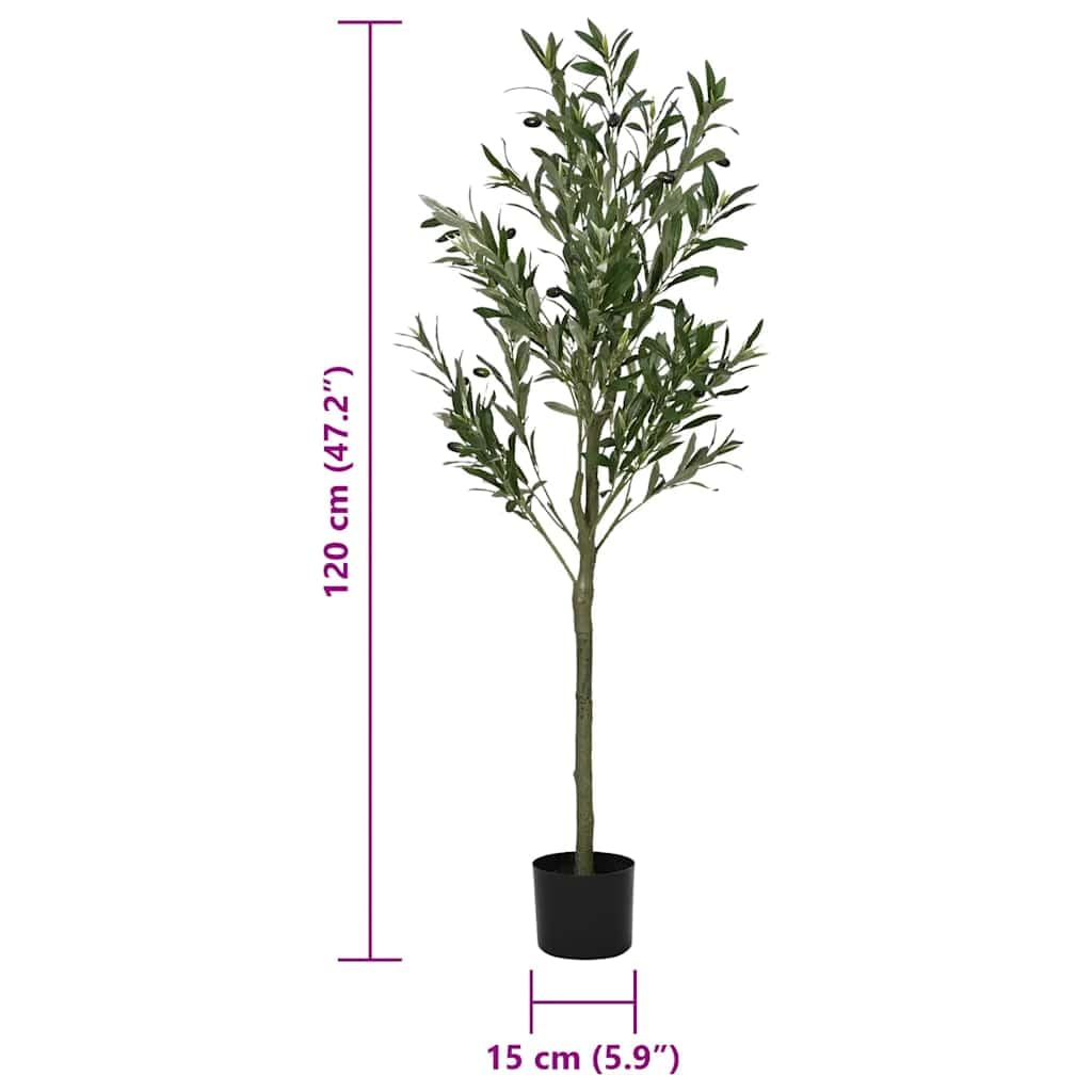 vidaXL Heim & Garten Olivenbaum künstlich 120 cm grün 450 Blätter