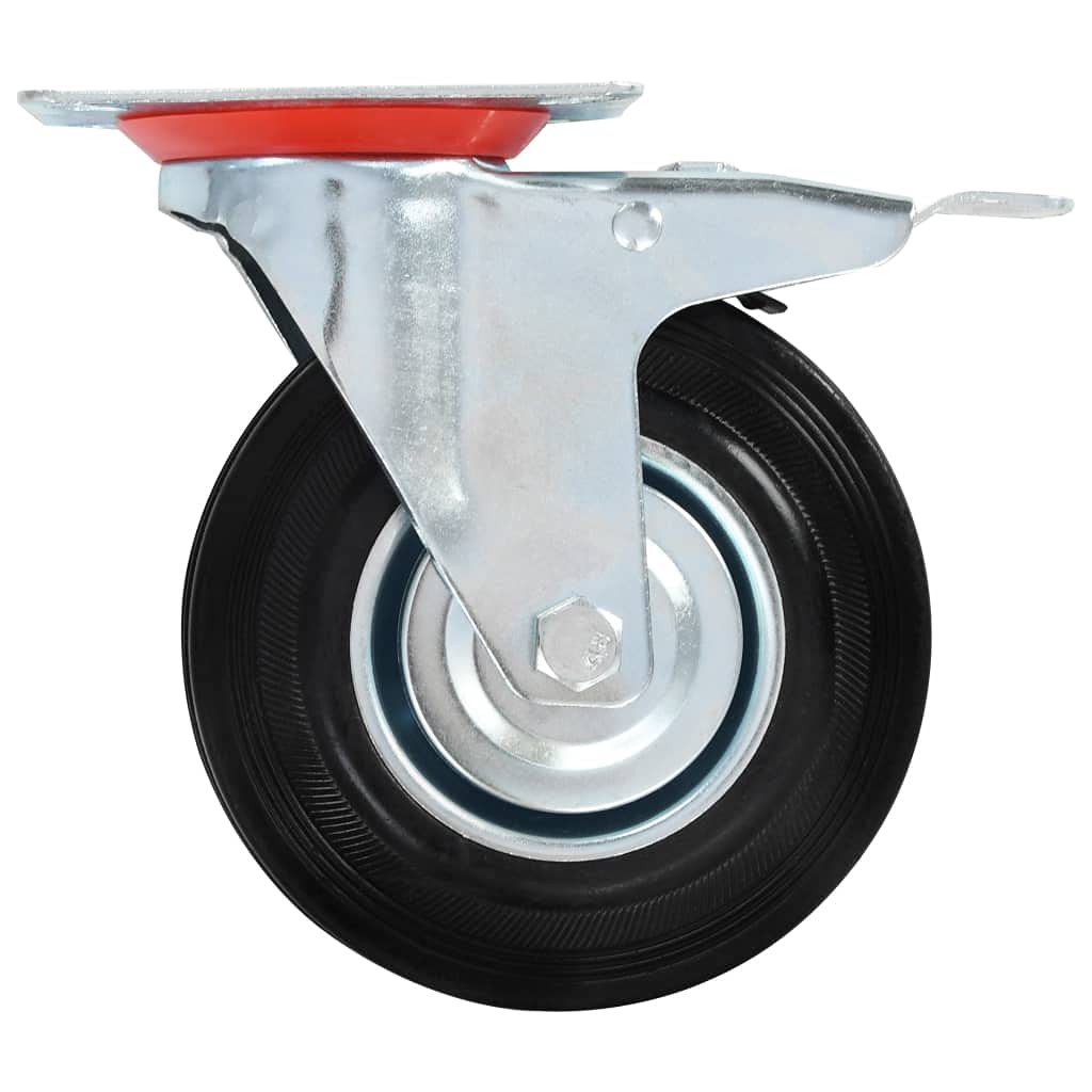 vidaXL Lenkrollen 125 mm Möbelrollen 4 Stück Gummi