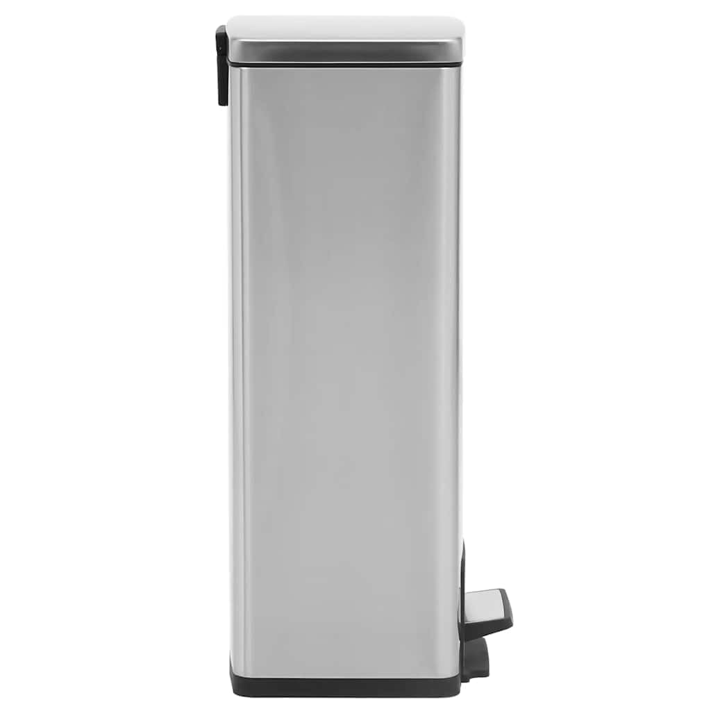 vidaXL Heim & Garten Treteimer 30L silber Edelstahl