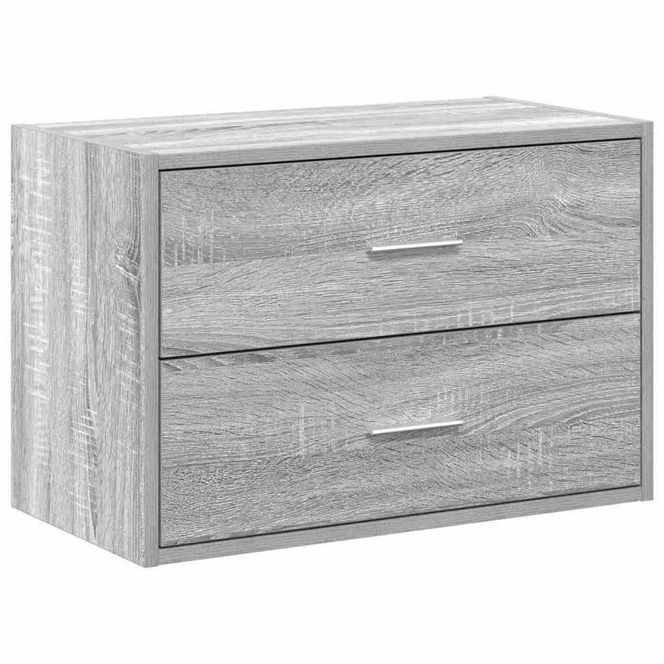 vidaXL Schrank 2 Schubladen Kommode Grau Sonoma 60x31x40