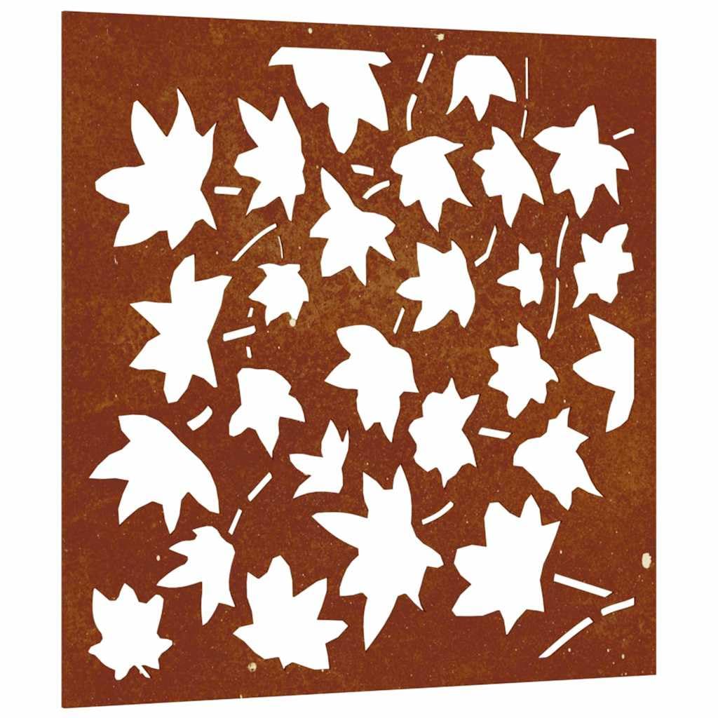 vidaXL Heim & Garten Wanddeko 55x55 cm Cortenstahl Ahornblatt