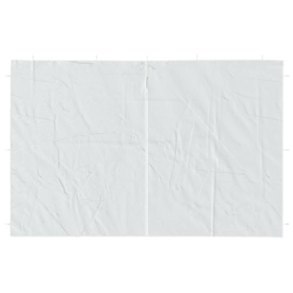 vidaXL Seitenwand 2x Partyzelt Plane Weiß 300x195cm PE
