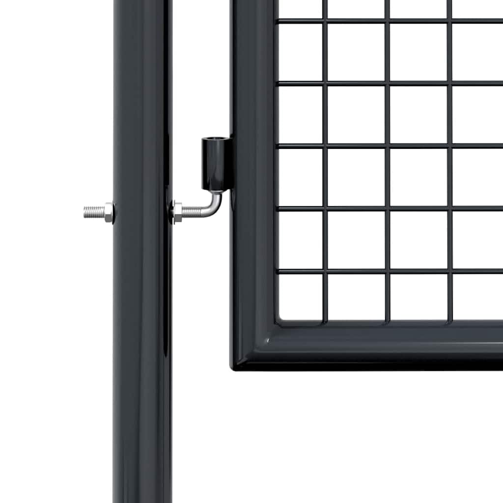 vidaXL Heim & Garten Gartentor 100x150 cm Grau Stahl