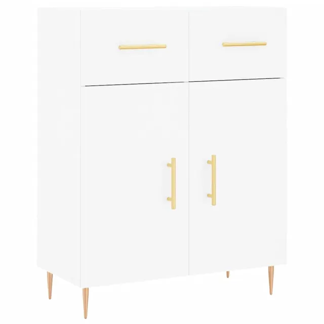 vidaXL Sideboard 69,5x34x90 cm Holz Weiß mit Türen