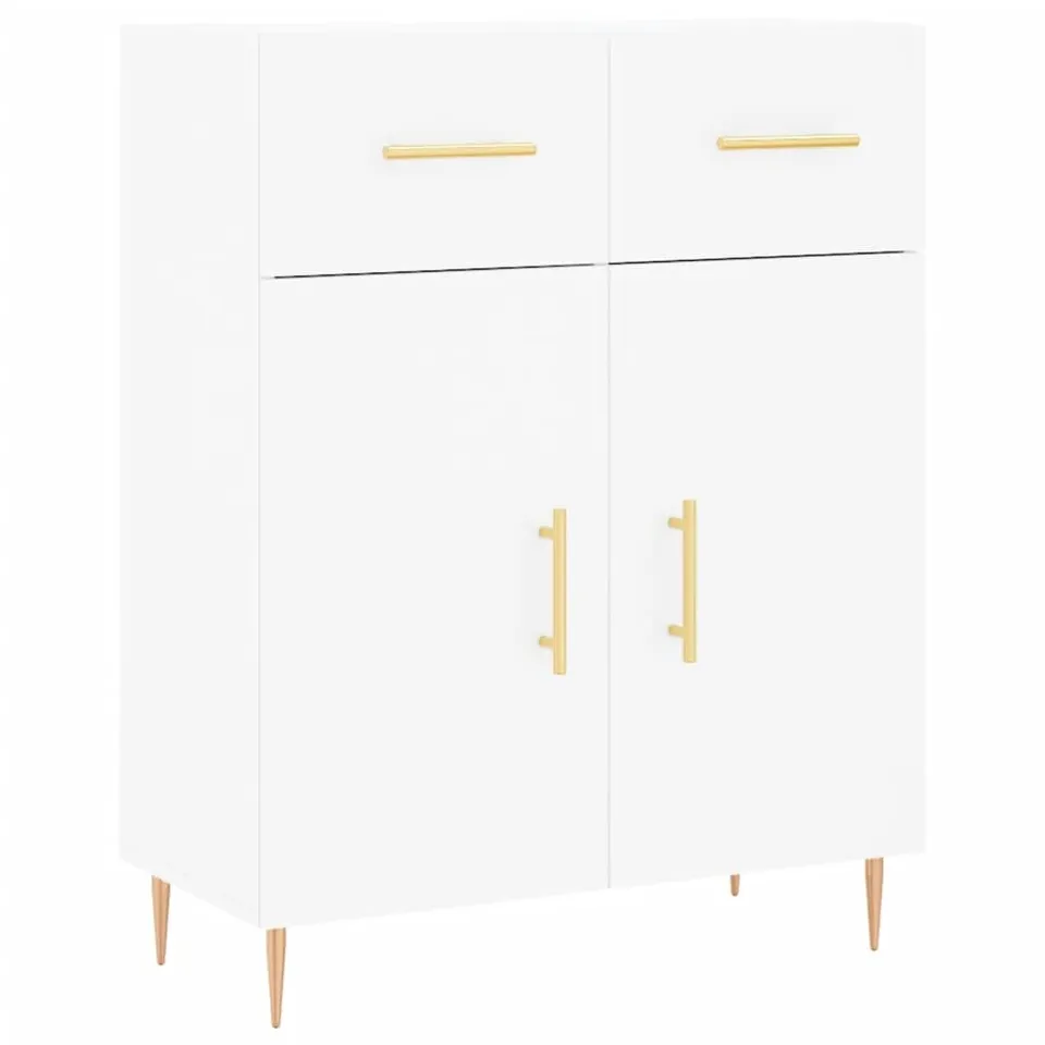 vidaXL Sideboard 69,5x34x90 cm Holz Weiß mit Türen