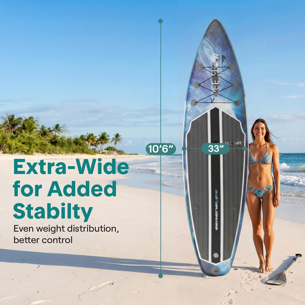 Serenelife SUP Board Aufblasbar 10'6" Space Blue Set