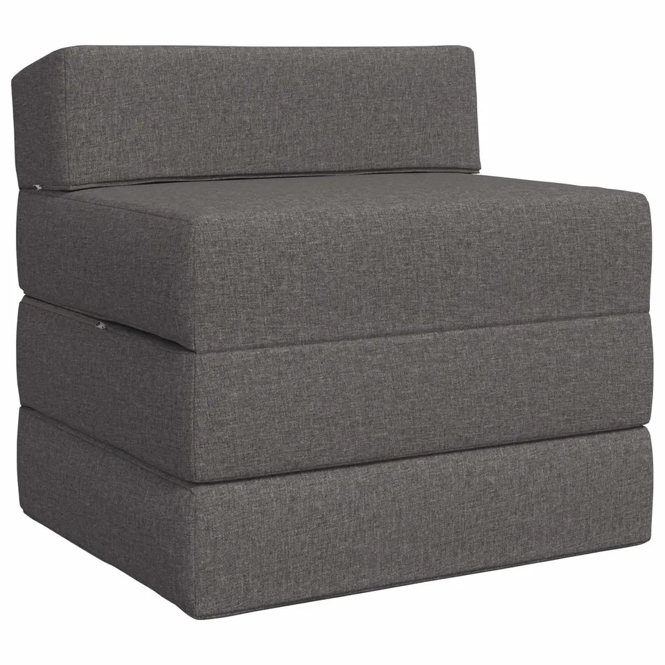 vidaXL Möbel Schlafsofa Klappbar Hellgrau 70 cm Stoff Polyester