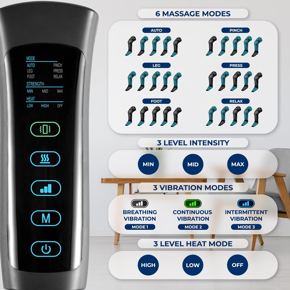 Serenelife Beinmassagegerät Luftkompression Wärme