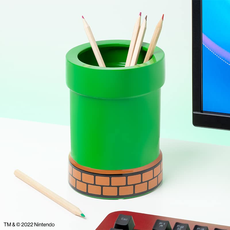 Paladone Super Mario Warp Pipe Blumentopf 15 cm Keramik grün