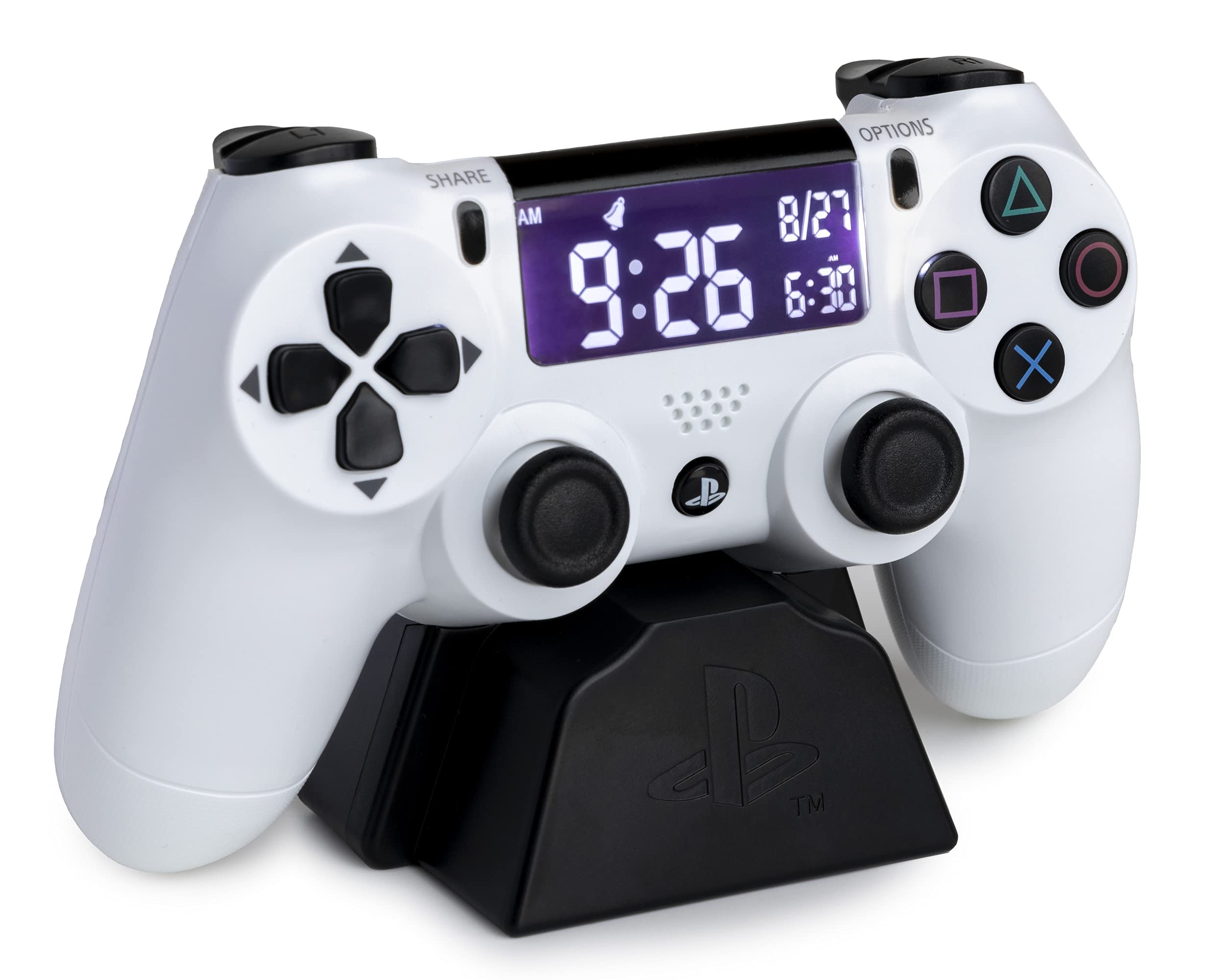 Paladone Playstation Controller Wecker PP8342PS Weiß LCD