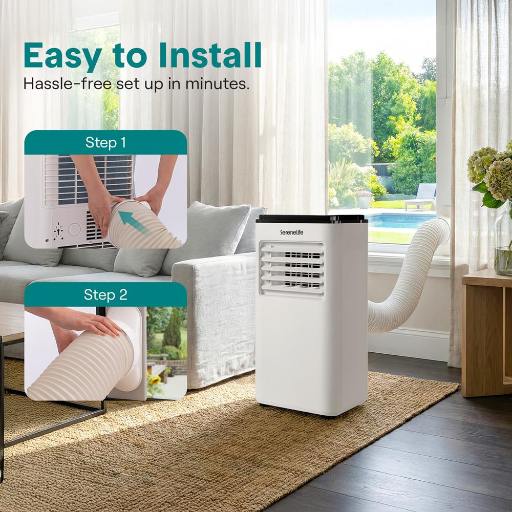 Serenelife Mobile Klimaanlage 8000 BTU mit Heizung Weiß