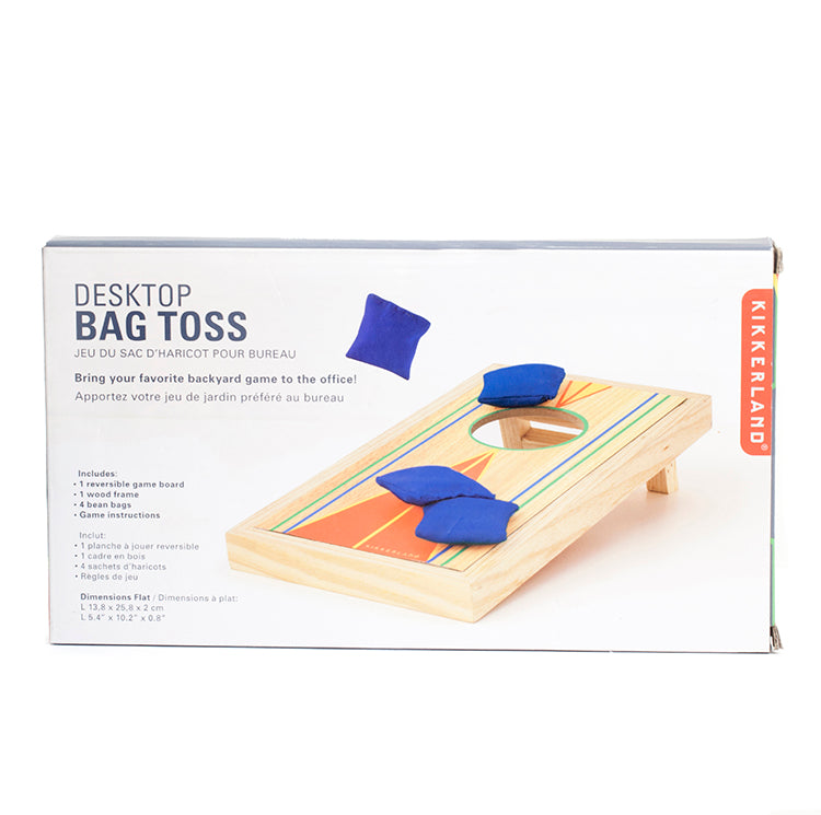 Kikkerland Home Mini Bag Toss Wurfspiel Holz mit 4 Beuteln