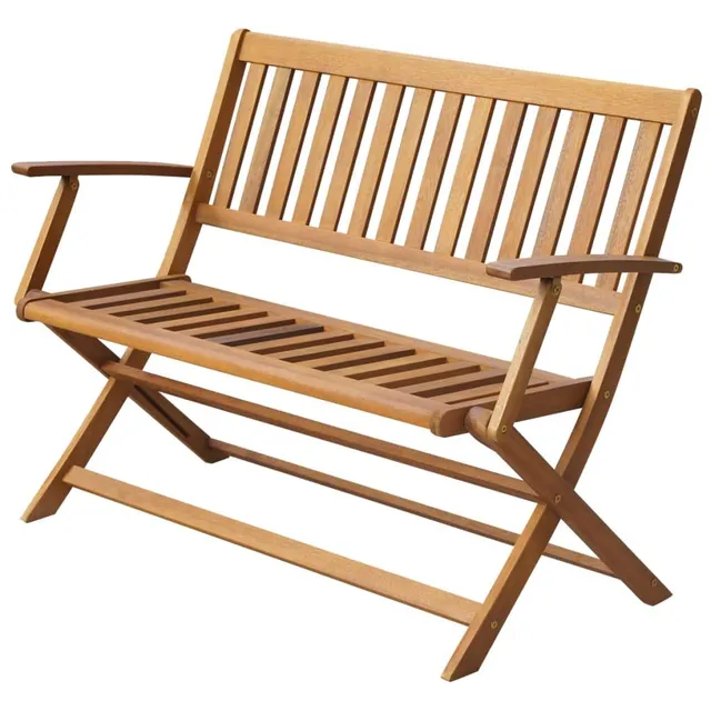 vidaXL Heim & Garten Gartenbank Akazienholz 120 cm klappbar