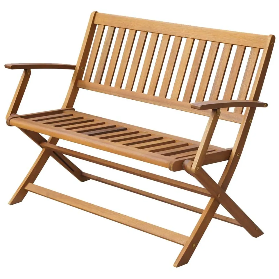 vidaXL Heim & Garten Gartenbank Akazienholz 120 cm klappbar