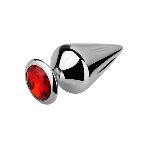 EIS Anal-Plug Riffel Metall Silber mit Kristall Butt Plug