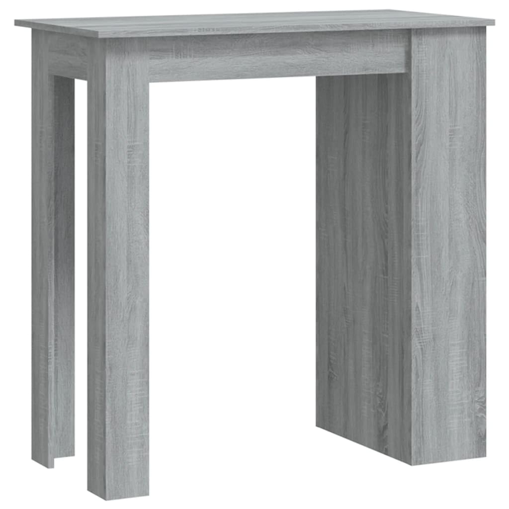 vidaXL Bartisch Weiß 102x50x103,5cm Stehtisch mit Regal
