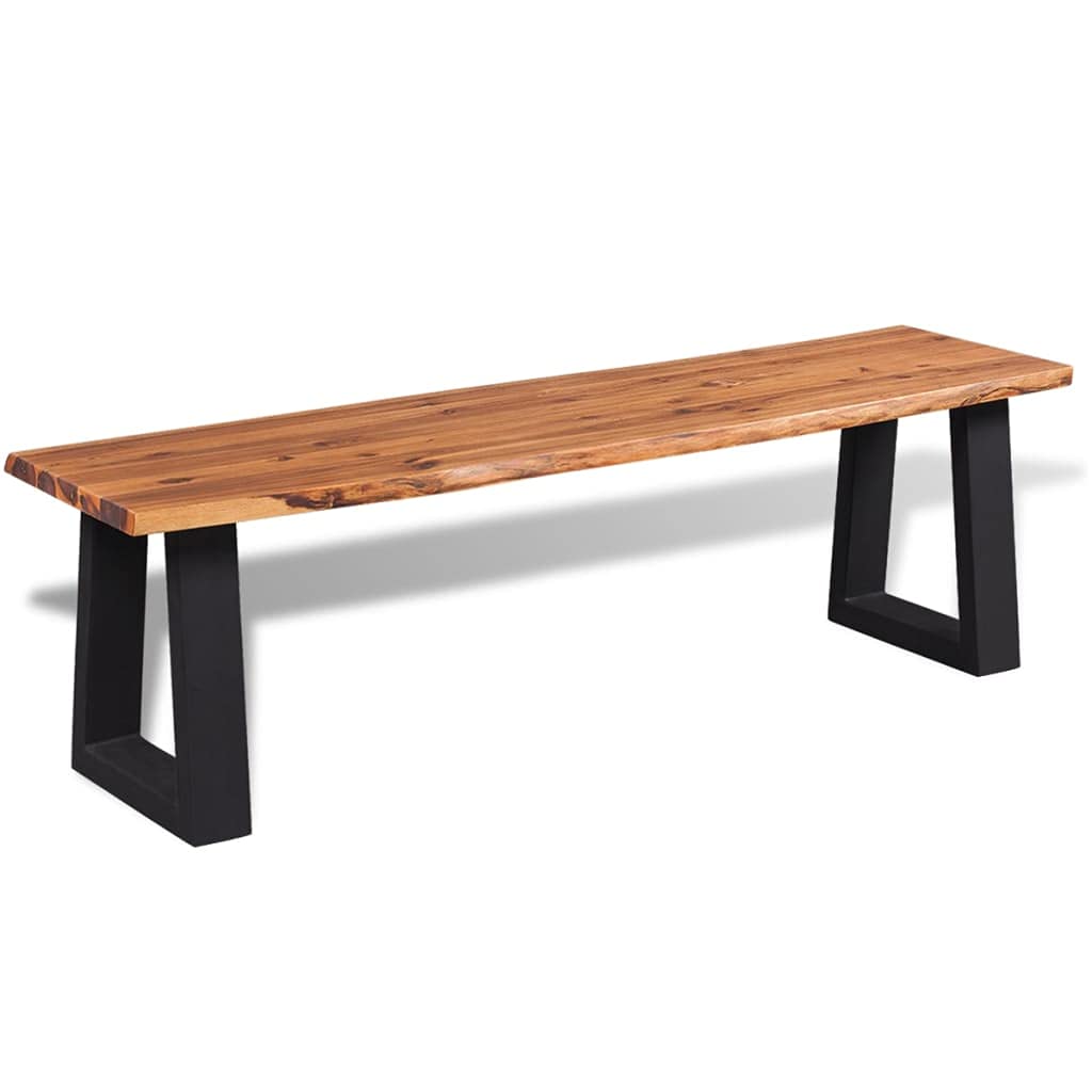 vidaXL Möbel Sitzbank Akazienholz massiv 145 cm