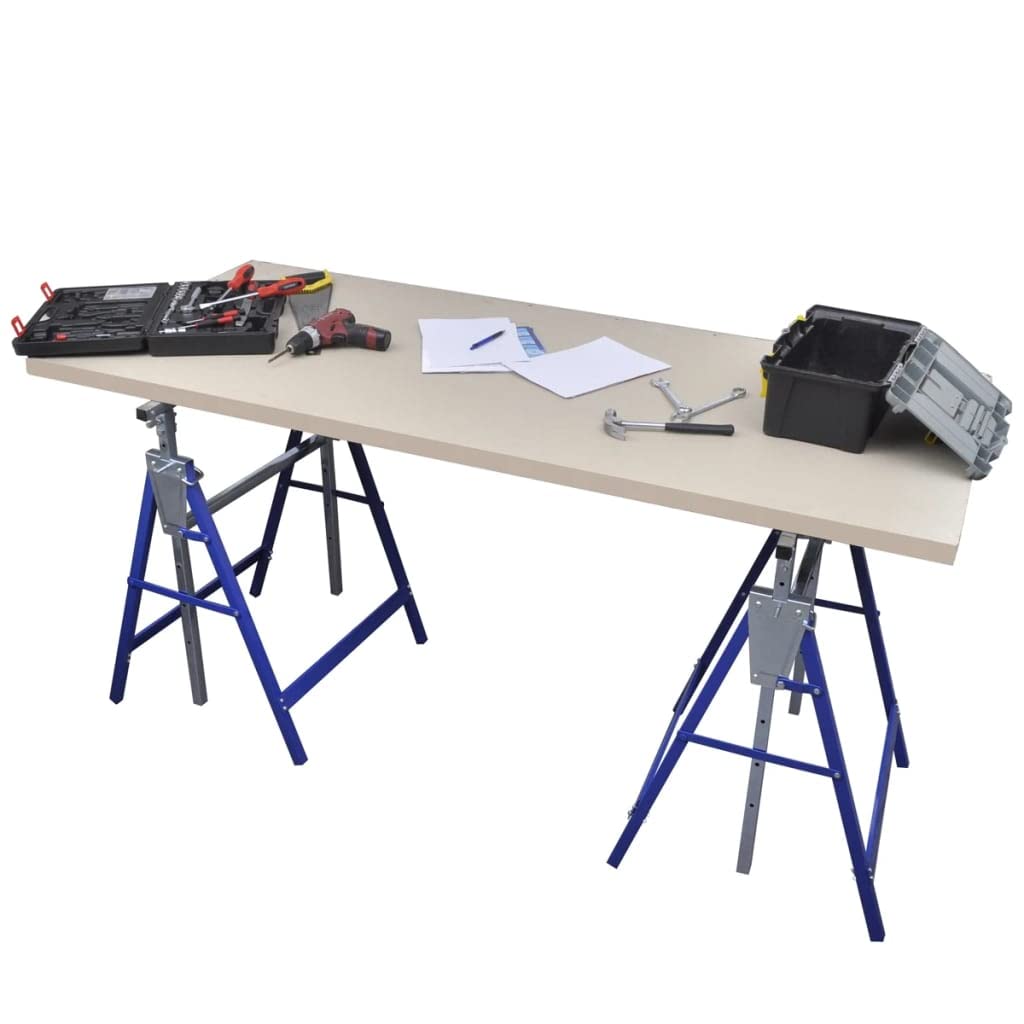 vidaXL Gerüstböcke 2 Stk. verstellbar 81-130 cm klappbar