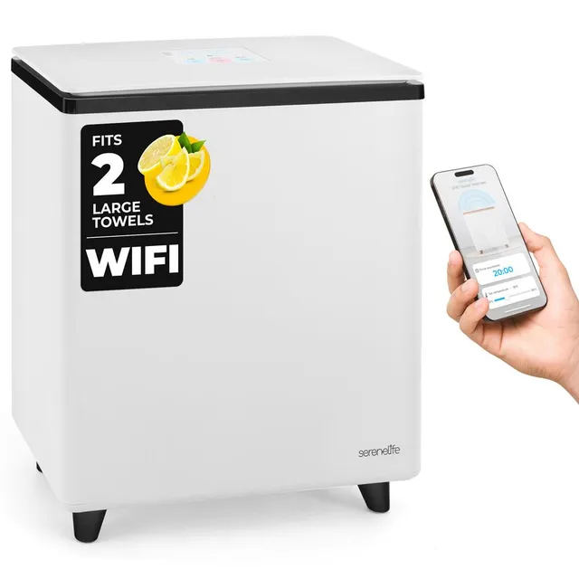 Serenelife Handtuchwärmer WLAN Edelstahl 20L Timer