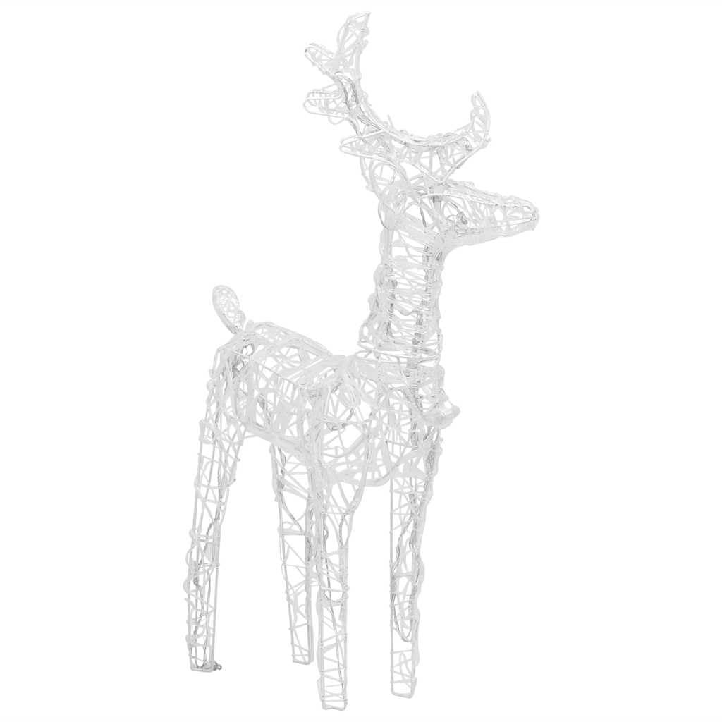 vidaXL LED-Rentiere 2 Stk Weihnachtsdeko Blau 80 LEDs Acryl