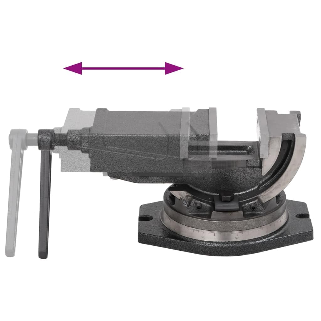 vidaXL Schraubstock 100 mm Gusseisen drehbar kippbar