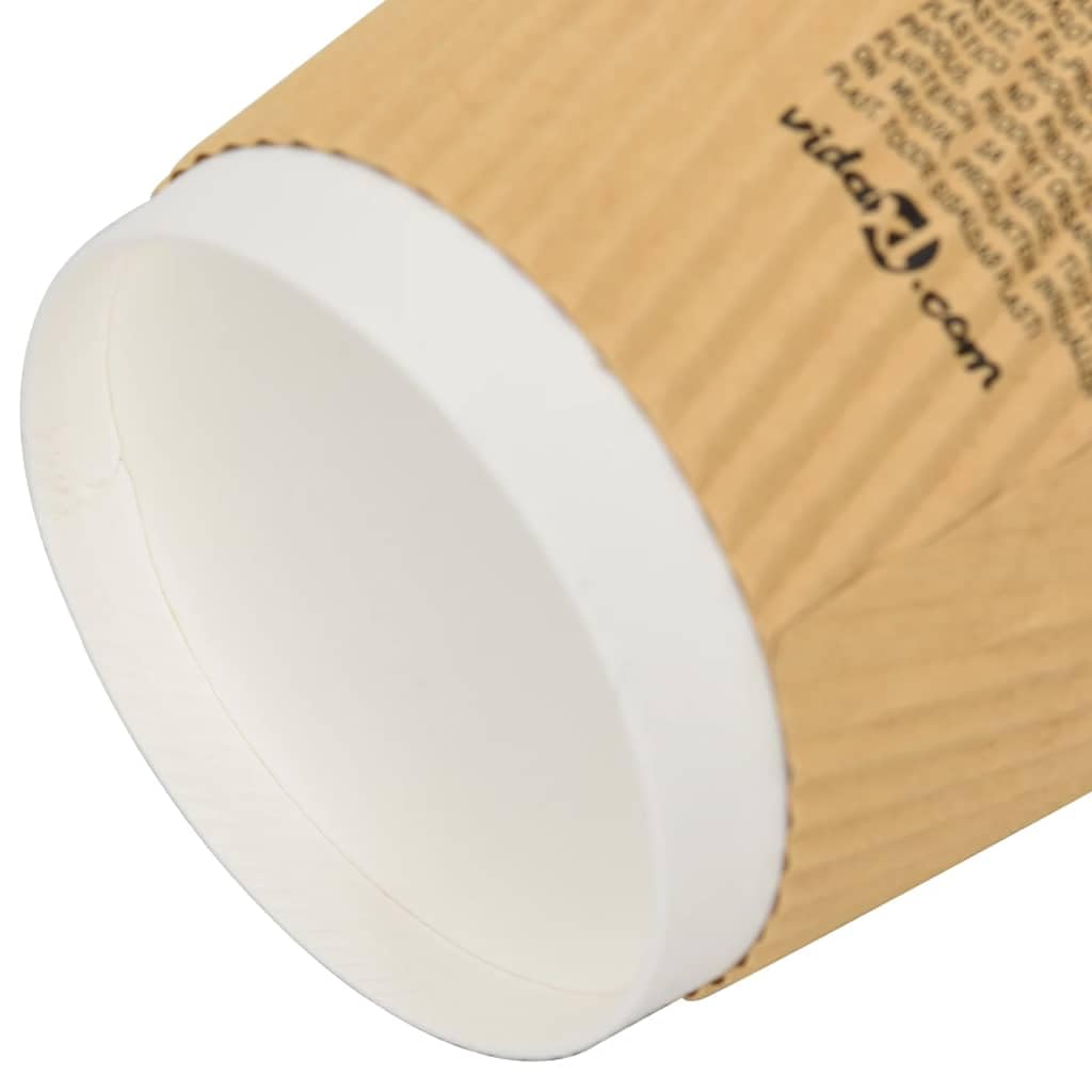 vidaXL Pappbecher Braun 4oz 100ml 1000 Stück ohne Deckel