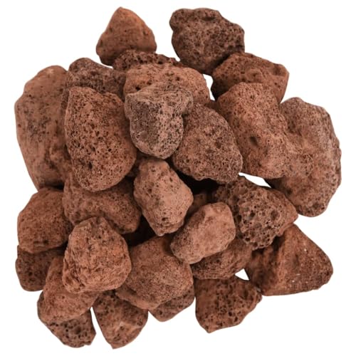 vidaXL Lavagranulat 3-5 cm Aquariensteine Rot 25 kg