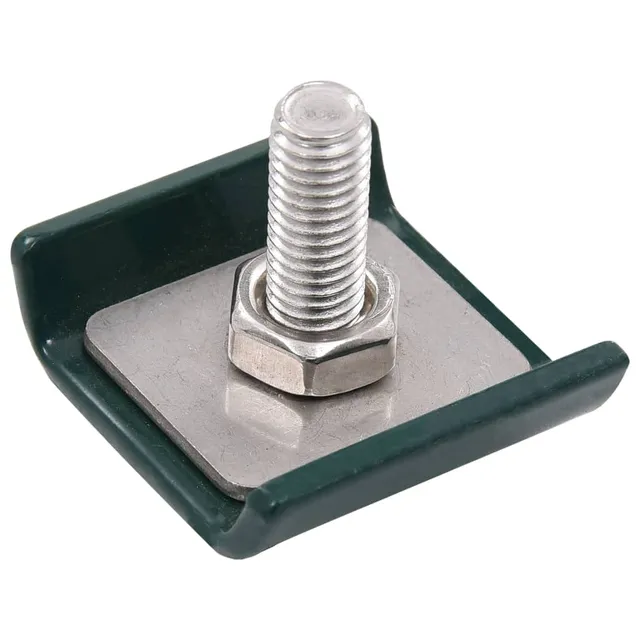vidaXL Heim & Garten Gittermattenverbinder Grün 25 Sets Stahl