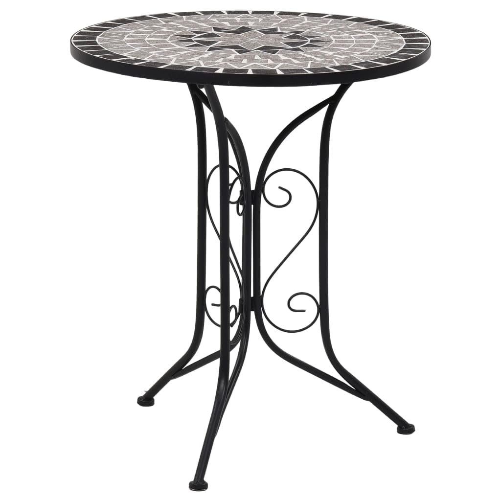 vidaXL Heim & Garten Bistro-Set 3-tlg Mosaik Grau Keramik