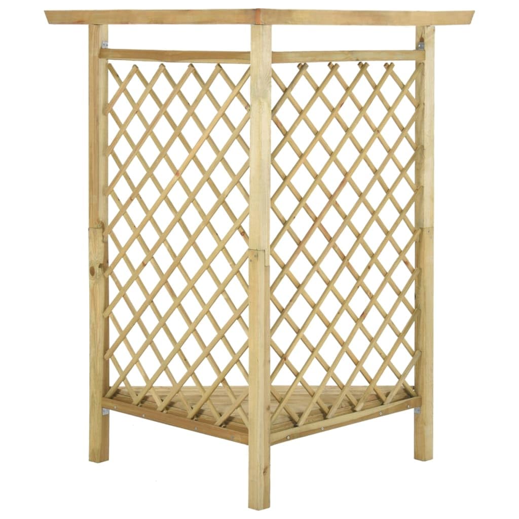 vidaXL Heim & Garten Eckpergola Kiefer Imprägniert mit Bank 166cm