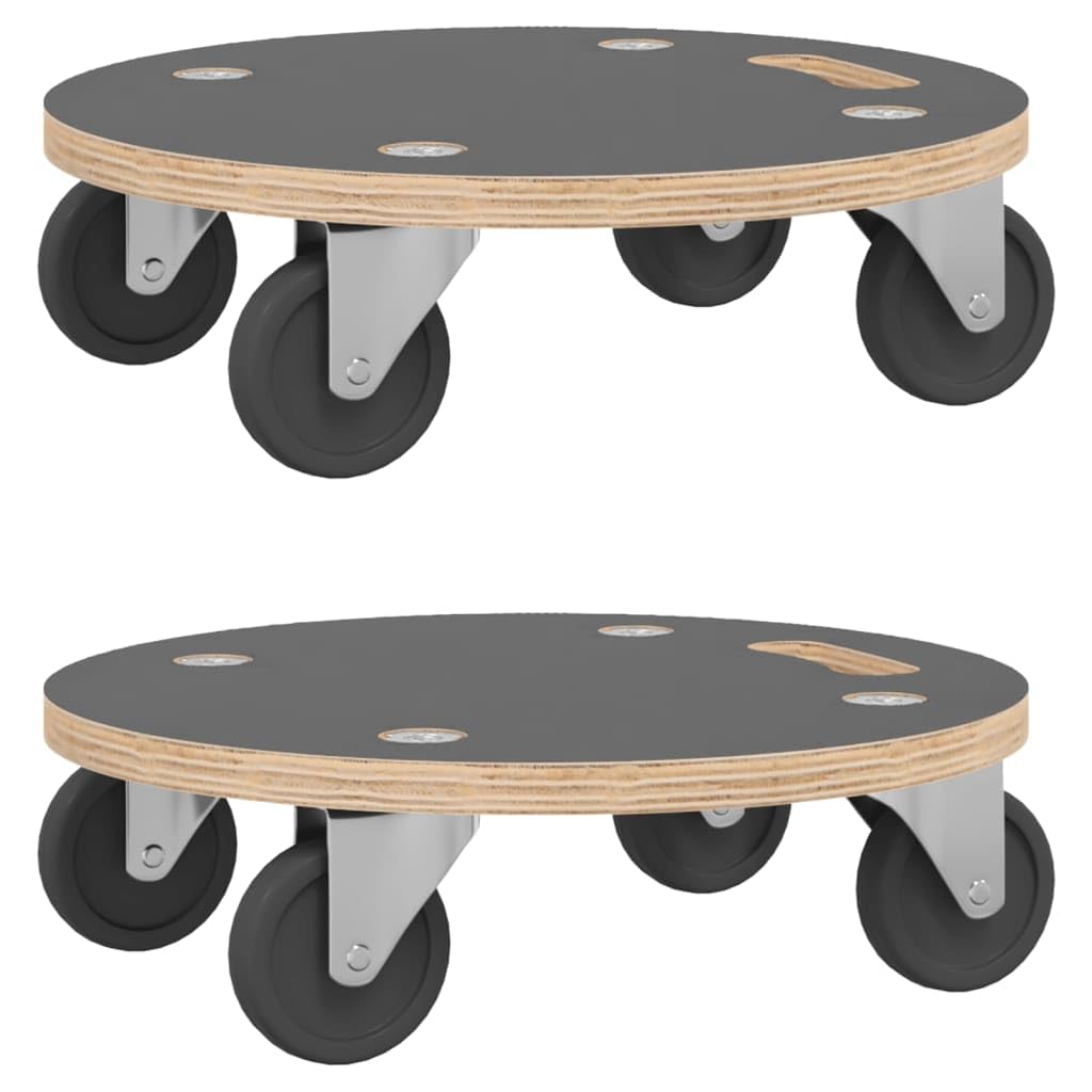 vidaXL Transportroller Rund 2 Stk Ø38x11,5 cm 250 kg Sperrholz