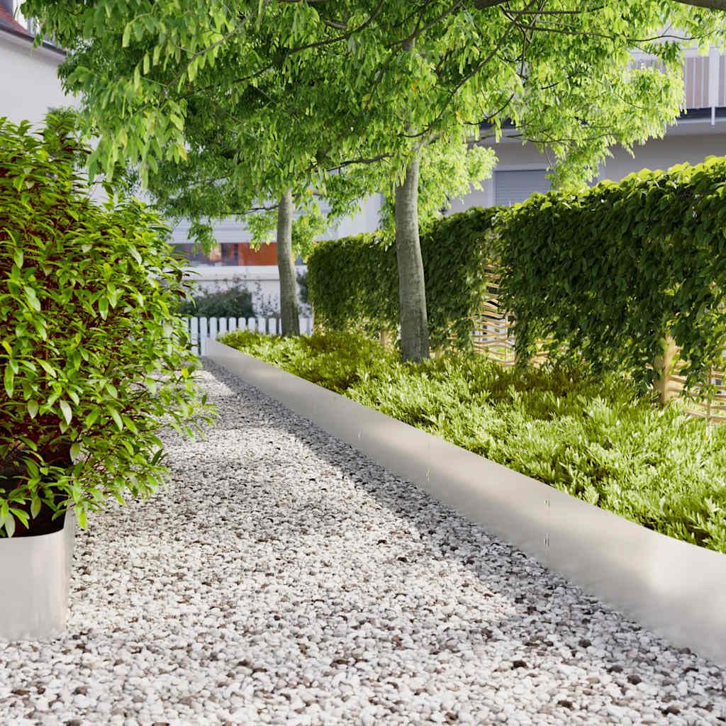 vidaXL Heim & Garten Rasenkanten 25x103 cm Edelstahl 10 Stück