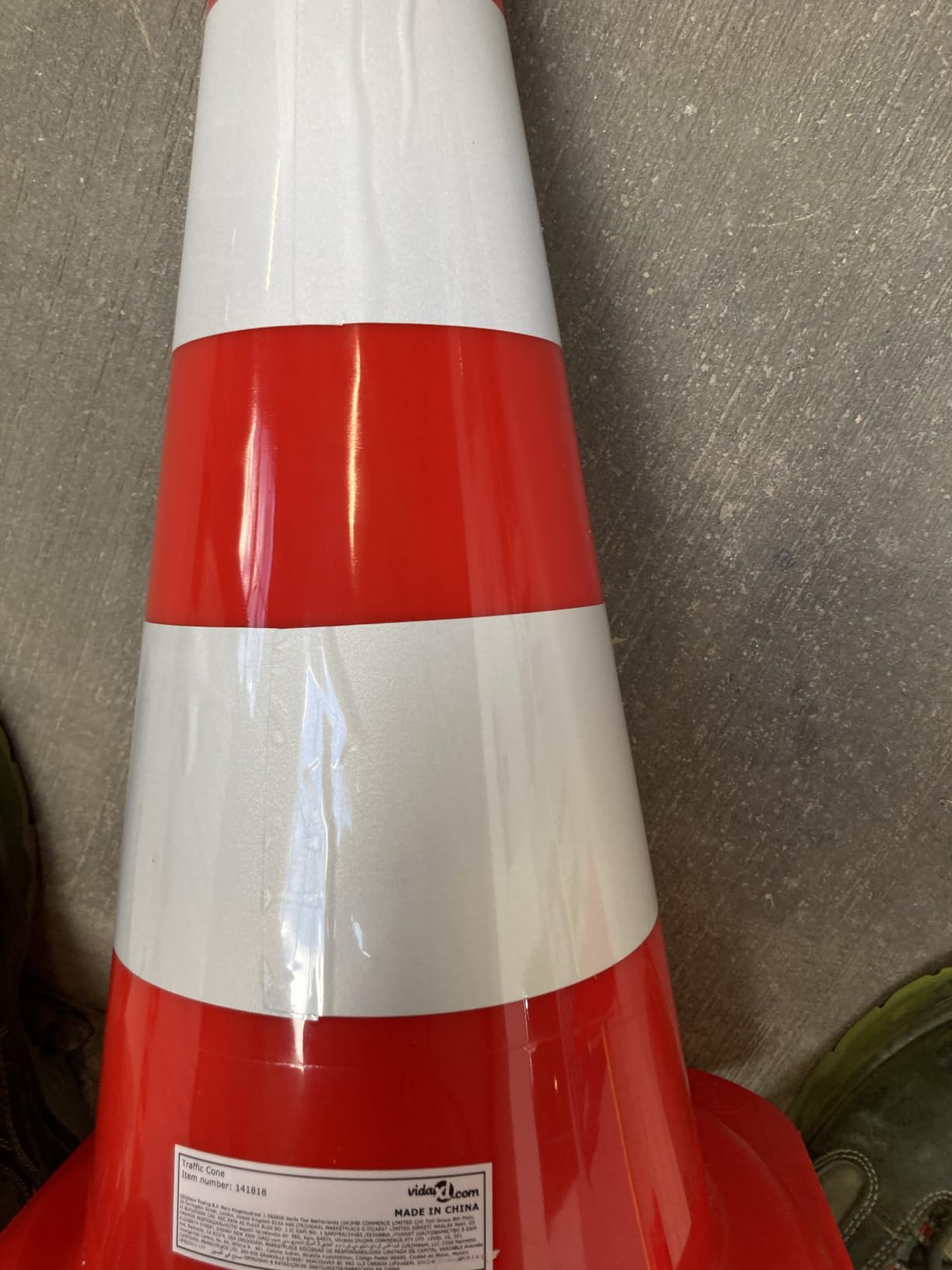 vidaXL Verkehrskegel 10er-Set Rot-Weiß 50 cm reflektierend