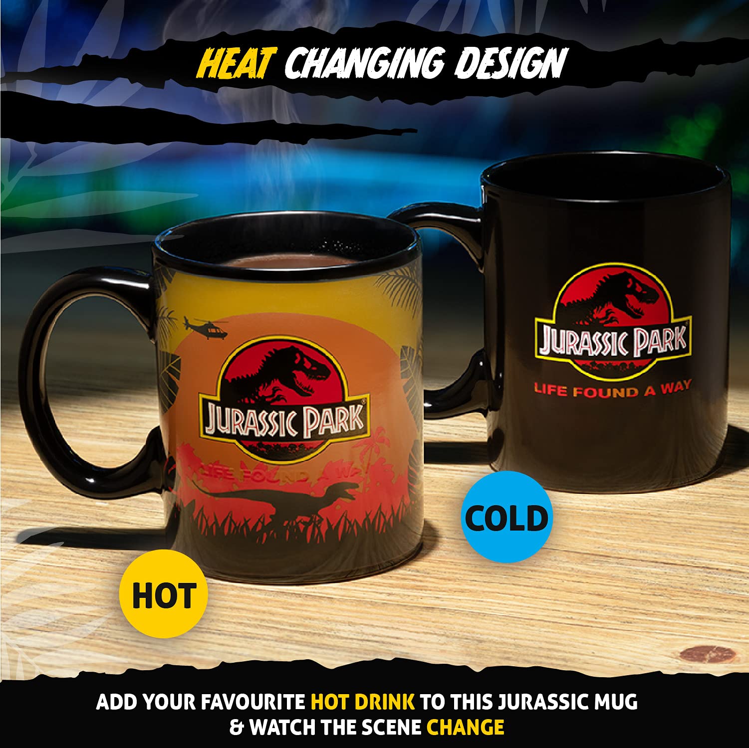 Paladone Jurassic Park PP8188JP Thermobecher mehrfarbig