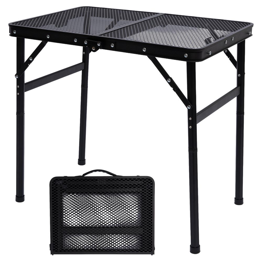 Serenelife Camping Outdoor Campingtisch SLCMPTBL2BL schwarz 61cm
