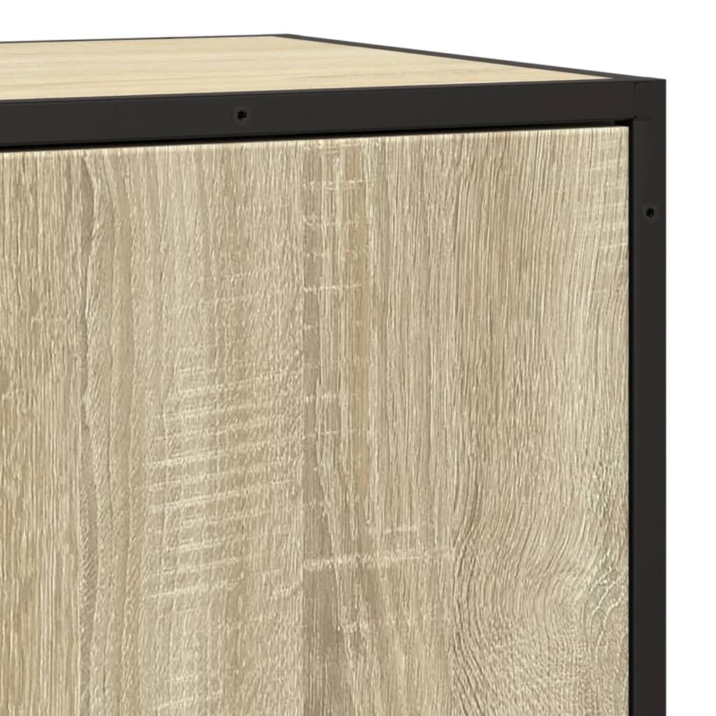 vidaXL Sideboard Sonoma-Eiche 35,5x35x76 cm Metallgestell