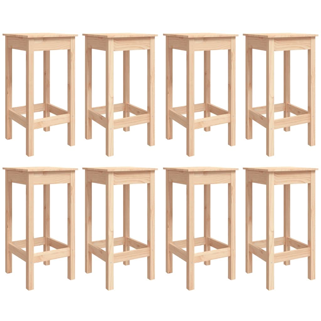 vidaXL 9-tlg. Gartenbar-Set Bartisch Kiefer 8 Hocker