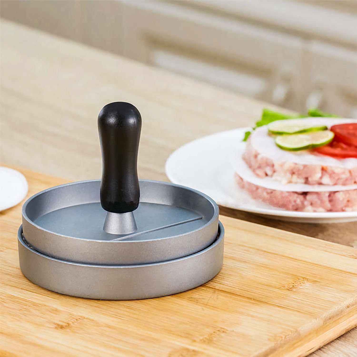 Intirilife Hamburger Presse Grau 12 cm Burger Patties