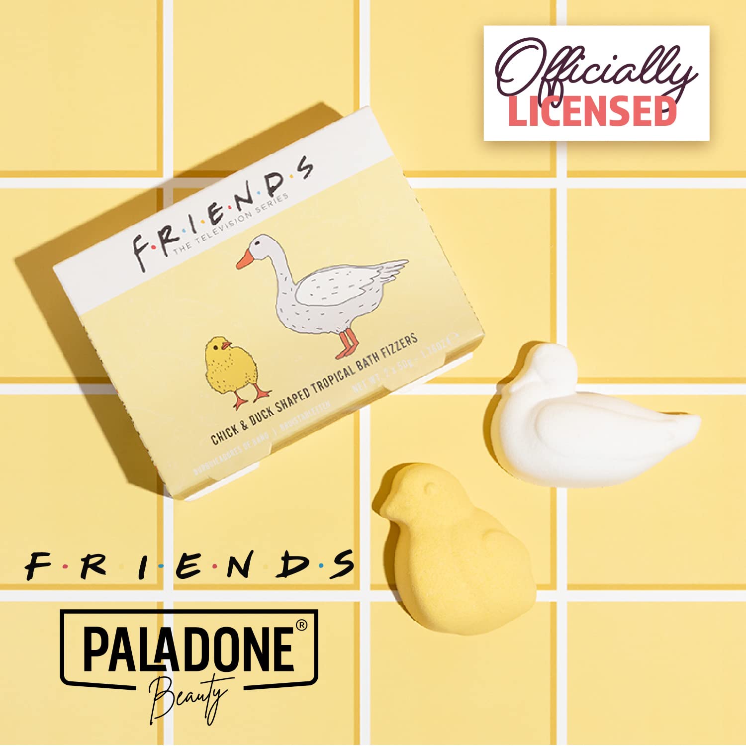 Paladone Friends Badebomben Chick Duck Tropical 2er