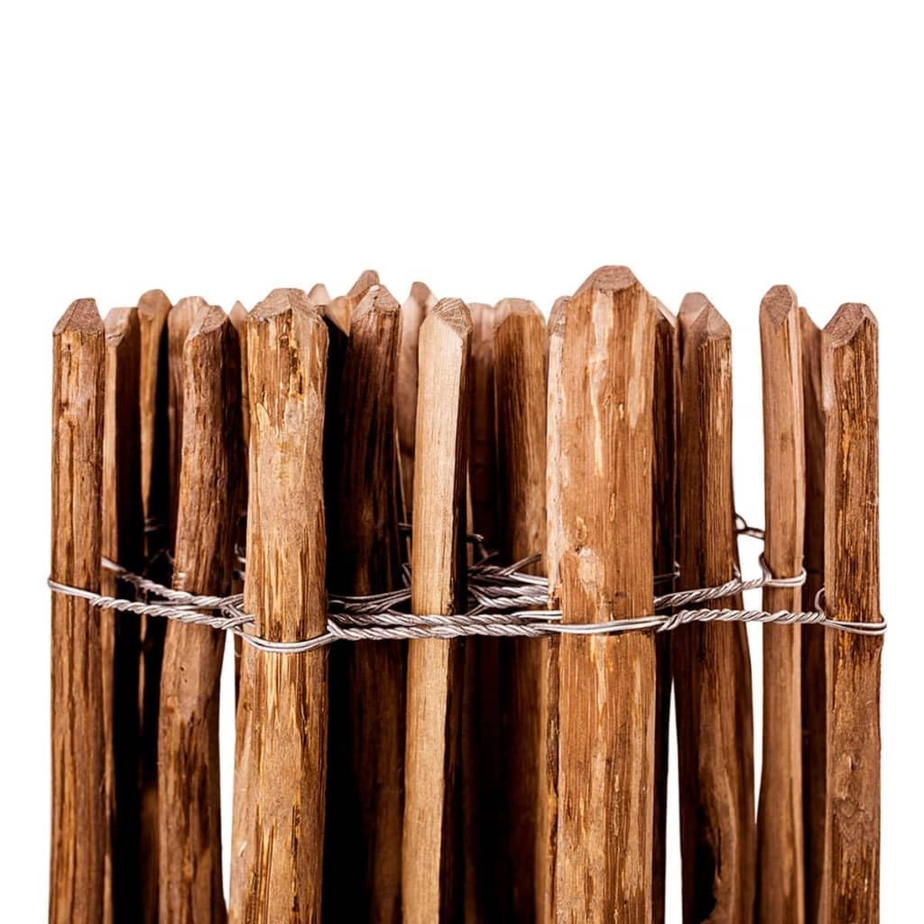 vidaXL Heim & Garten Staketenzaun Haselnuss 90x500 cm Rollzaun
