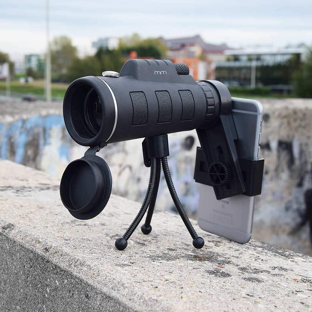 Mikamax Tech Phone Telescope Monokular mit Stativ 15,5 cm