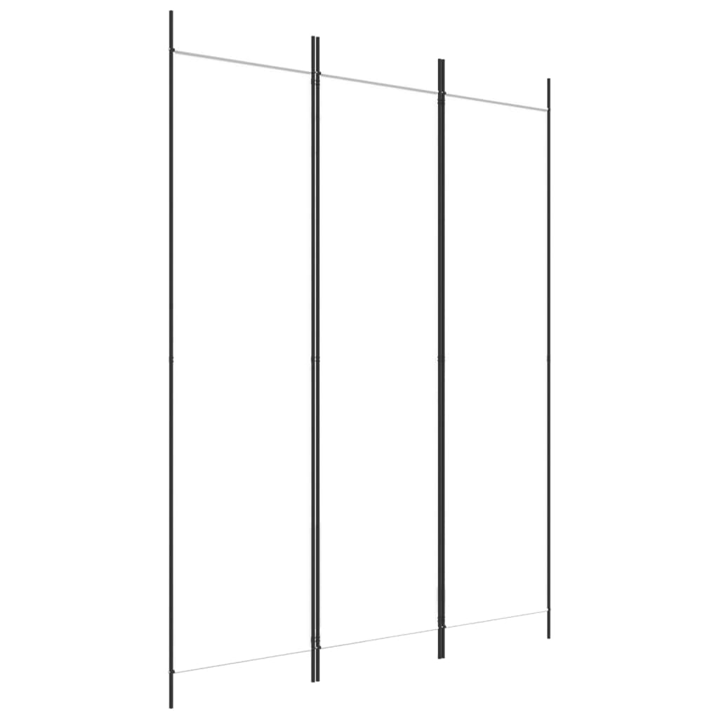 vidaXL Paravent 150x200 cm Raumtrenner Weiß Stoff
