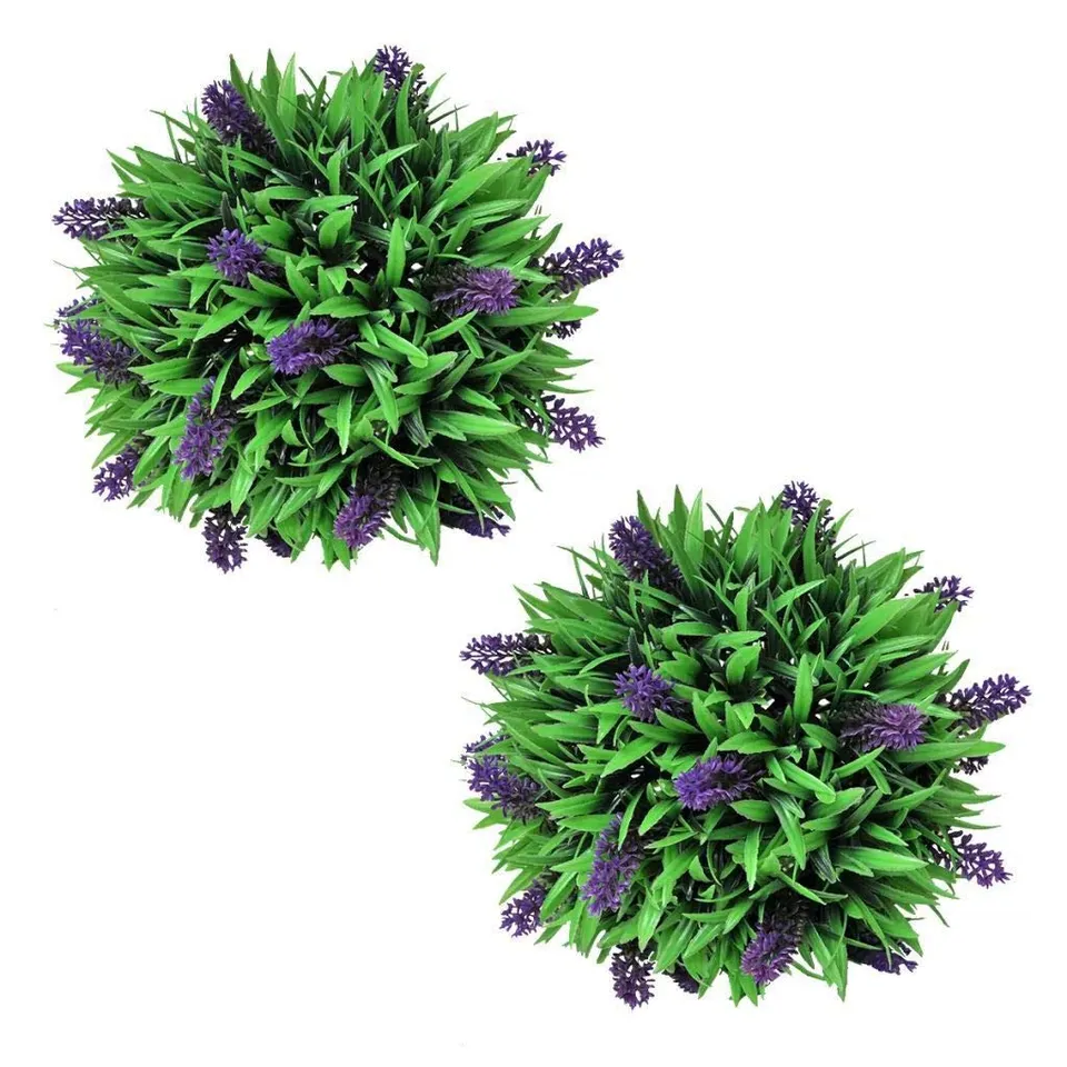 vidaXL Buchsbaumkugel Lavendel 28cm 2 Stk. Kunstpflanze