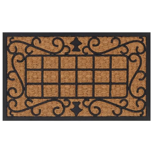 vidaXL Fußmatte 45x75 cm Gummi Kokosfaser Türmatte