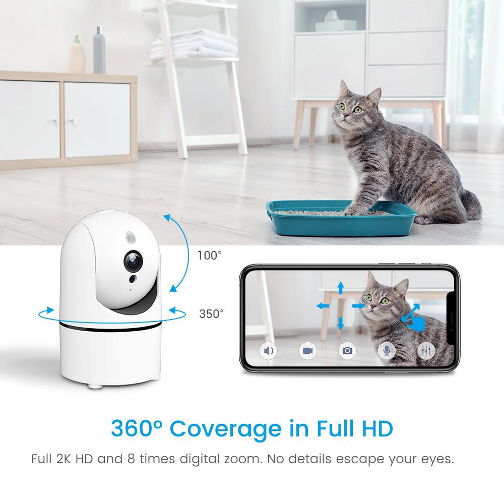 Serenelife IP Kamera WLAN 720p Nachtsicht 2-Wege-Audio